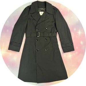 American Apparel Inc Black Shade 385 Army Issue Trench Coat Men’s Size 40R
